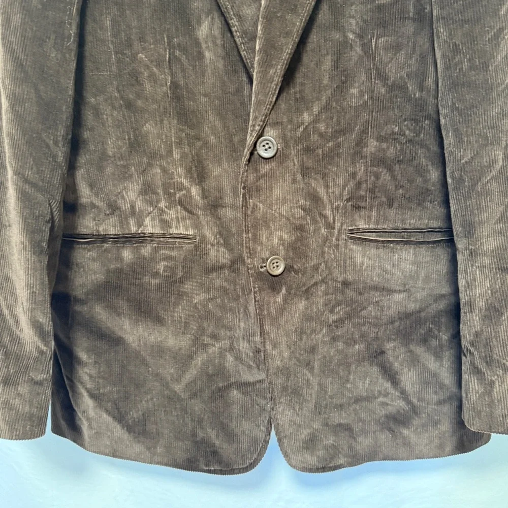 Stafford‎ Essentials Men’s 40R Classic Fit Brown Corduroy Elbow Patch Casual